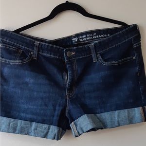 Gap Womens Skinny Roll Up Jean Shorts Sz 18